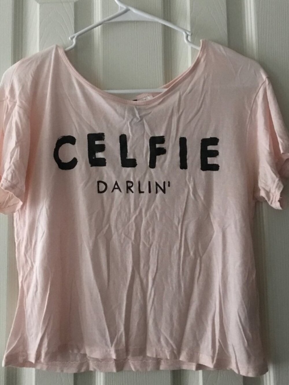 Pink Cropped Short Sleeved Shirt